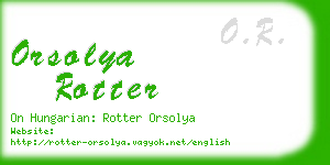 orsolya rotter business card